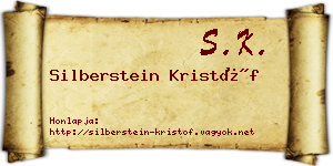 Silberstein Kristóf névjegykártya